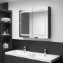 Armario de baño con espejo LED negro brillante 80x12x68 cm de vidaXL, Tocadores de baño - Ref: Foro24-326512, Precio: 187,15 ...