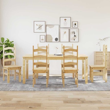 Juego de comedor Panama 7 pzas madera maciza de pino de , muebles para cocinas y comedores - Ref: Foro24-3345212, Precio: 617...
