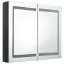 Armario de baño con espejo LED negro brillante 80x12x68 cm de vidaXL, Tocadores de baño - Ref: Foro24-326512, Precio: 187,15 ...