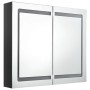 Armario de baño con espejo LED negro brillante 80x12x68 cm de vidaXL, Tocadores de baño - Ref: Foro24-326512, Precio: 175,12 ...