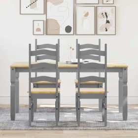 Juego de comedor Panama 5 pzas madera maciza de pino gris de , muebles para cocinas y comedores - Ref: Foro24-3345204, Precio...
