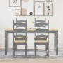 Juego de comedor Panama 5 pzas madera maciza de pino gris de , muebles para cocinas y comedores - Ref: Foro24-3345204, Precio...