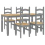 Juego de comedor Panama 5 pzas madera maciza de pino gris de , muebles para cocinas y comedores - Ref: Foro24-3345204, Precio...