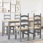 Juego de comedor Panama 5 pzas madera maciza de pino gris de , muebles para cocinas y comedores - Ref: Foro24-3345204, Precio...