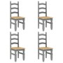 Juego de comedor Panama 5 pzas madera maciza de pino gris de , muebles para cocinas y comedores - Ref: Foro24-3345204, Precio...