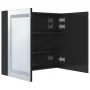 Armario de baño con espejo LED negro brillante 80x12x68 cm de vidaXL, Tocadores de baño - Ref: Foro24-326512, Precio: 187,15 ...