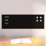 Pizarra magnética de pared vidrio templado negro 60x20 cm de , Pizarras blancas - Ref: Foro24-4008616, Precio: 20,34 €, Descu...