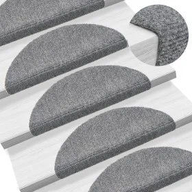 Alfombrillas de escalera autoadhesivas 10 uds gris 56x17x3 cm de vidaXL, Alfombrillas para escalones - Ref: Foro24-149681, Pr...