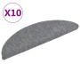 Alfombrillas de escalera autoadhesivas 10 uds gris 56x17x3 cm de vidaXL, Alfombrillas para escalones - Ref: Foro24-149681, Pr...
