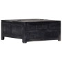 Mesa de centro madera maciza de mango negro 65x65x30 cm en Armarios y almacenamiento | Comprar online en Foru.es
