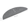Alfombrillas de escalera autoadhesivas 10 uds gris 56x17x3 cm de vidaXL, Alfombrillas para escalones - Ref: Foro24-149681, Pr...