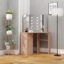 Corner dressing table with LED oak 111x54x141.5 cm by vidaXL, Bedroom Dressers - Ref: Foro24-326533, Price: 172,69 €, Discoun...