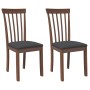 Sillas de comedor con cojines 2 uds madera maciza marrón caucho de , Sillas de comedor - Ref: Foro24-4102388, Precio: 112,71 ...