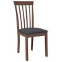 Sillas de comedor con cojines 2 uds madera maciza marrón caucho de , Sillas de comedor - Ref: Foro24-4102388, Precio: 112,71 ...