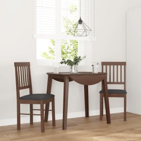 Sillas de comedor con cojines 2 uds madera maciza marrón caucho de , Sillas de comedor - Ref: Foro24-4102426, Precio: 104,33 ...
