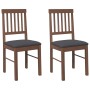 Sillas de comedor con cojines 2 uds madera maciza marrón caucho de , Sillas de comedor - Ref: Foro24-4102426, Precio: 104,33 ...