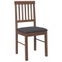 Sillas de comedor con cojines 2 uds madera maciza marrón caucho de , Sillas de comedor - Ref: Foro24-4102426, Precio: 104,33 ...