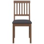 Sillas de comedor con cojines 2 uds madera maciza marrón caucho de , Sillas de comedor - Ref: Foro24-4102426, Precio: 104,33 ...