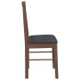 Sillas de comedor con cojines 2 uds madera maciza marrón caucho de , Sillas de comedor - Ref: Foro24-4102426, Precio: 104,33 ...
