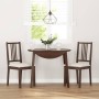 Sillas de comedor con cojines 2 uds madera maciza marrón caucho de , Sillas de comedor - Ref: Foro24-4102395, Precio: 94,85 €...