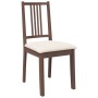 Sillas de comedor con cojines 2 uds madera maciza marrón caucho de , Sillas de comedor - Ref: Foro24-4102395, Precio: 94,85 €...