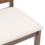 Sillas de comedor con cojines 2 uds madera maciza marrón caucho de , Sillas de comedor - Ref: Foro24-4102395, Precio: 94,85 €...