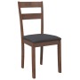 Sillas de comedor con cojines 2 uds madera maciza marrón caucho de , Sillas de comedor - Ref: Foro24-4102381, Precio: 97,53 €...