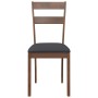Sillas de comedor con cojines 2 uds madera maciza marrón caucho de , Sillas de comedor - Ref: Foro24-4102381, Precio: 97,53 €...