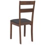 Sillas de comedor con cojines 2 uds madera maciza marrón caucho de , Sillas de comedor - Ref: Foro24-4102381, Precio: 97,53 €...
