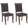 Sillas de comedor con cojines 2 uds madera maciza marrón caucho de , Sillas de comedor - Ref: Foro24-4102487, Precio: 187,50 ...