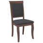 Sillas de comedor con cojines 2 uds madera maciza marrón caucho de , Sillas de comedor - Ref: Foro24-4102487, Precio: 187,50 ...