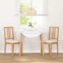 Sillas de comedor con cojines 2uds madera maciza natural caucho de , Sillas de comedor - Ref: Foro24-4102397, Precio: 123,41 ...