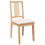 Sillas de comedor con cojines 2uds madera maciza natural caucho de , Sillas de comedor - Ref: Foro24-4102397, Precio: 123,41 ...