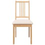 Sillas de comedor con cojines 2uds madera maciza natural caucho de , Sillas de comedor - Ref: Foro24-4102397, Precio: 123,41 ...