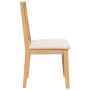 Sillas de comedor con cojines 2uds madera maciza natural caucho de , Sillas de comedor - Ref: Foro24-4102397, Precio: 123,41 ...