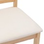 Sillas de comedor con cojines 2uds madera maciza natural caucho de , Sillas de comedor - Ref: Foro24-4102397, Precio: 123,41 ...