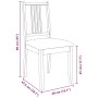 Sillas de comedor con cojines 2uds madera maciza natural caucho de , Sillas de comedor - Ref: Foro24-4102397, Precio: 123,41 ...