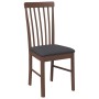 Sillas de comedor con cojines 2 uds madera maciza marrón caucho de , Sillas de comedor - Ref: Foro24-4102500, Precio: 124,41 ...