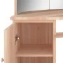 Corner dressing table with LED oak 111x54x141.5 cm by vidaXL, Bedroom Dressers - Ref: Foro24-326533, Price: 172,69 €, Discoun...