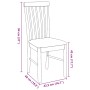 Sillas de comedor con cojines 2 uds madera maciza marrón caucho de , Sillas de comedor - Ref: Foro24-4102500, Precio: 124,41 ...