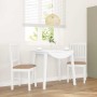 Sillas de comedor con cojines 2uds madera maciza blanco caucho de , Sillas de comedor - Ref: Foro24-4102432, Precio: 103,29 €...