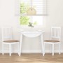 Sillas de comedor con cojines 2uds madera maciza blanco caucho de , Sillas de comedor - Ref: Foro24-4102432, Precio: 103,29 €...