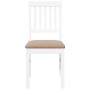 Sillas de comedor con cojines 2uds madera maciza blanco caucho de , Sillas de comedor - Ref: Foro24-4102432, Precio: 103,29 €...
