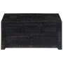 Mesa de centro madera maciza de mango negro 65x65x30 cm en Armarios y almacenamiento | Comprar online en Foru.es