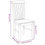 Sillas de comedor 2 unidades madera maciza de caucho de , Sillas de comedor - Ref: Foro24-4102502, Precio: 124,22 €, Descuent...