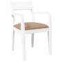 Sillas de comedor con cojines 2uds madera maciza blanco caucho de , Sillas de comedor - Ref: Foro24-4102514, Precio: 174,88 €...
