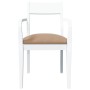 Sillas de comedor con cojines 2uds madera maciza blanco caucho de , Sillas de comedor - Ref: Foro24-4102514, Precio: 174,88 €...