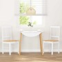 Sillas de comedor 2 unidades madera maciza de caucho blanco de , Sillas de comedor - Ref: Foro24-4102430, Precio: 107,31 €, D...