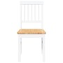 Sillas de comedor 2 unidades madera maciza de caucho blanco de , Sillas de comedor - Ref: Foro24-4102430, Precio: 107,31 €, D...