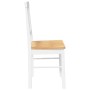 Sillas de comedor 2 unidades madera maciza de caucho blanco de , Sillas de comedor - Ref: Foro24-4102430, Precio: 107,31 €, D...